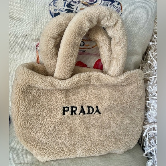 Prada Handbags - PRADA Beige Teddy Novelty GWP Tote⭐️NEW